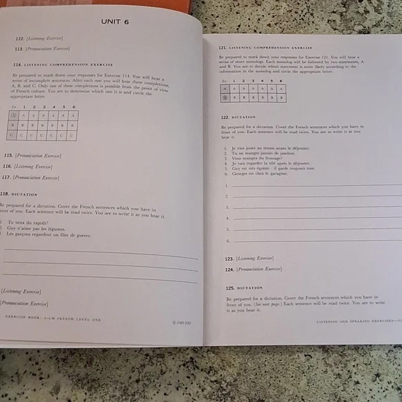 A-LM French Level One Vintage TextBook Exercise Book - Picture 13 of 13